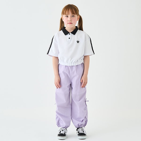 Japanese children's clothing mini#ML waterproof series drawstring sports pants 100-140cm girls spring and summer PANTS