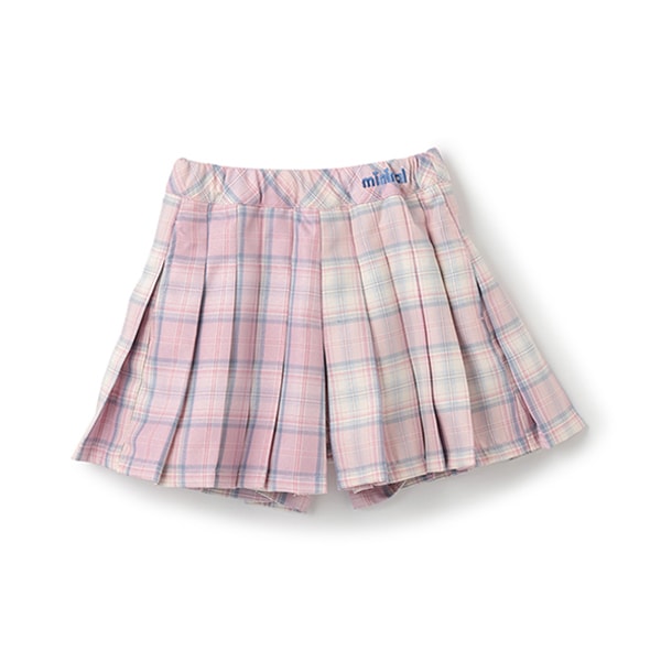 Japanese children's clothing mini#ML plaid pleated skirt pants 90-140cm girls spring and summer PANTS