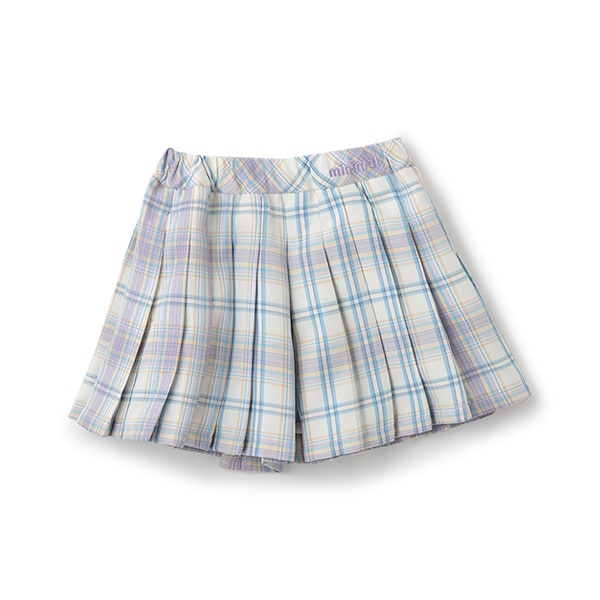 Japanese children's clothing mini#ML plaid pleated skirt pants 90-140cm girls spring and summer PANTS