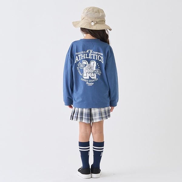 Japanese children's clothing mini#ML plaid pleated skirt pants 90-140cm girls spring and summer PANTS