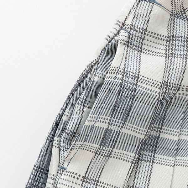 Japanese children's clothing mini#ML plaid pleated skirt pants 90-140cm girls spring and summer PANTS