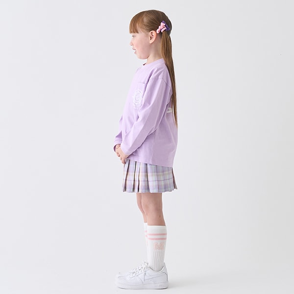 Japanese children's clothing mini#ML plaid pleated skirt pants 90-140cm girls spring and summer PANTS