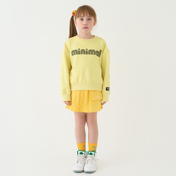 Japanese children's clothing mini#ML waterproof series quick-drying series embroidered sweatshirt 100-140cm girls' spring and summer PANTS