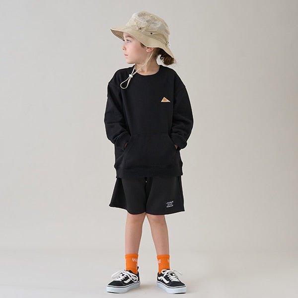 Japanese children's clothing mini#ML x KELTY pocket long-sleeved sweatshirt 100-140cm boys/girls spring and summer TOPS