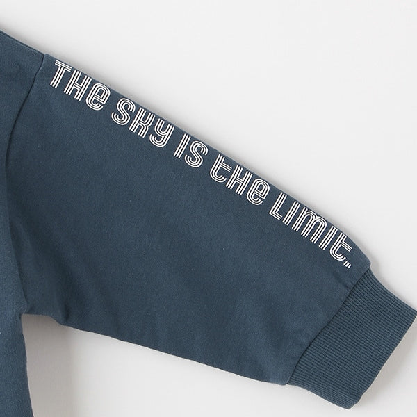 Japanese children's clothing mini#ML cotton two-tone sleeve sweatshirt 90-140cm boys/girls spring and summer TOPS