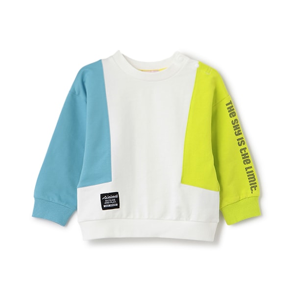 Japanese children's clothing mini#ML cotton two-tone sleeve sweatshirt 90-140cm boys/girls spring and summer TOPS