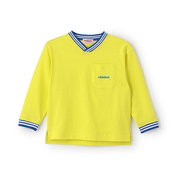 Japanese children's clothing mini #ML anti-fouling V-neck top 90-140cm boys/girls spring and summer TOPS