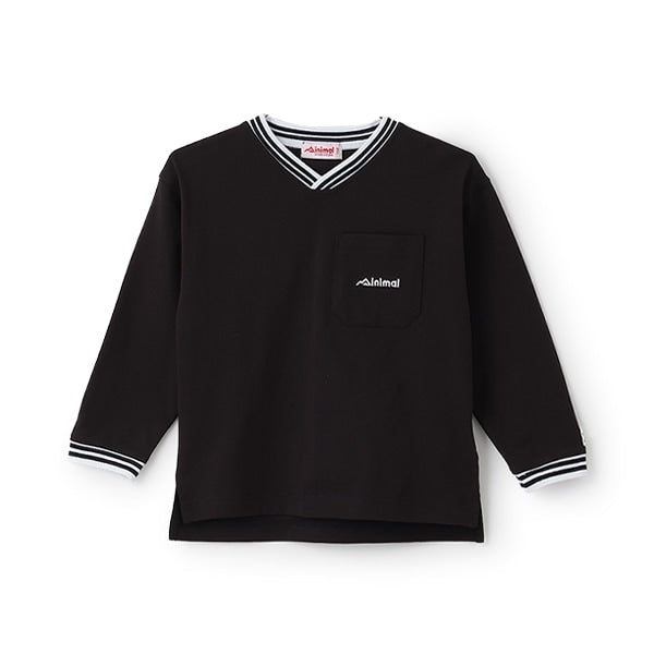 Japanese children's clothing mini #ML anti-fouling V-neck top 90-140cm boys/girls spring and summer TOPS