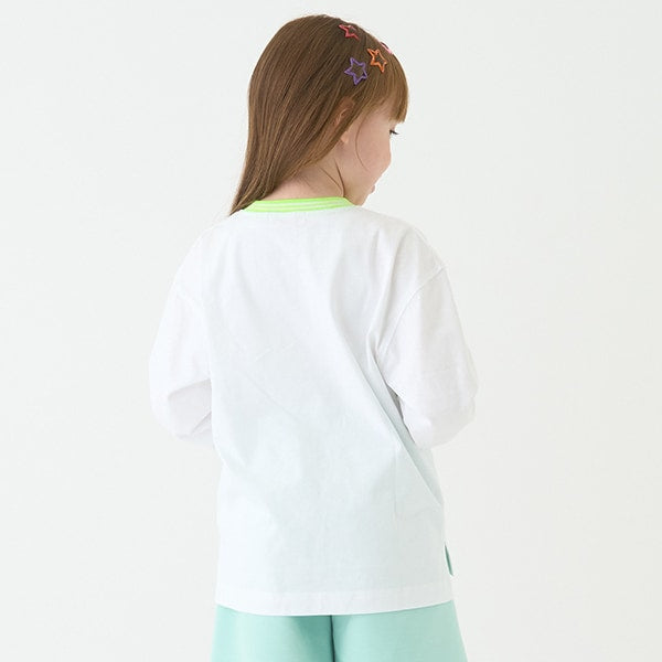 Japanese children's clothing mini #ML anti-fouling V-neck top 90-140cm boys/girls spring and summer TOPS