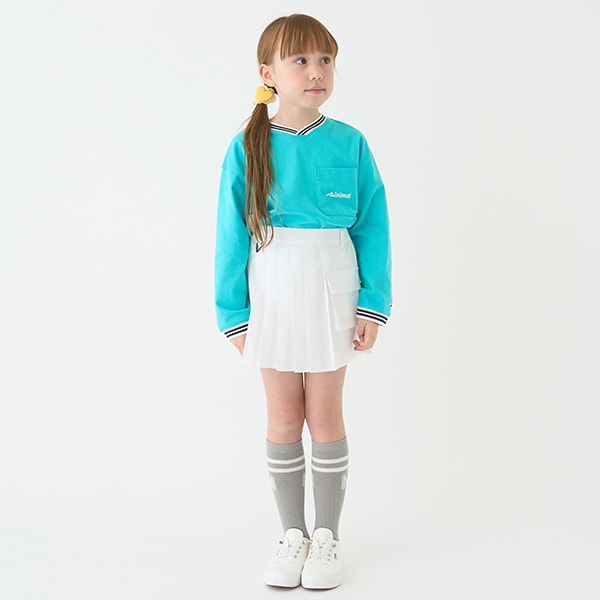 Japanese children's clothing mini #ML anti-fouling V-neck top 90-140cm boys/girls spring and summer TOPS