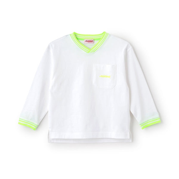 Japanese children's clothing mini #ML anti-fouling V-neck top 90-140cm boys/girls spring and summer TOPS