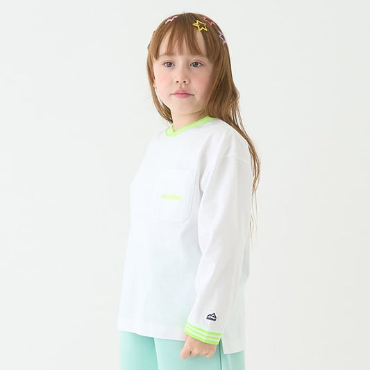 Japanese children's clothing mini #ML anti-fouling V-neck top 90-140cm boys/girls spring and summer TOPS