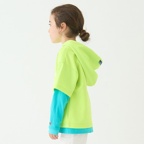 Japanese children's clothing mini #ML waterproof series quick-drying series fake two-piece tops 100-140cm boys'/girls' spring and summer TOPS