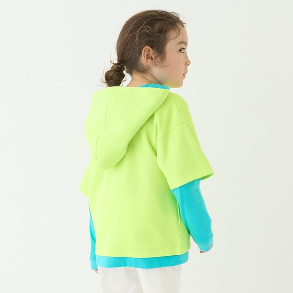 Japanese children's clothing mini #ML waterproof series quick-drying series fake two-piece tops 100-140cm boys'/girls' spring and summer TOPS