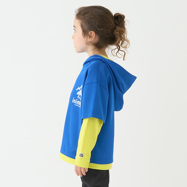 Japanese children's clothing mini #ML waterproof series quick-drying series fake two-piece tops 100-140cm boys'/girls' spring and summer TOPS