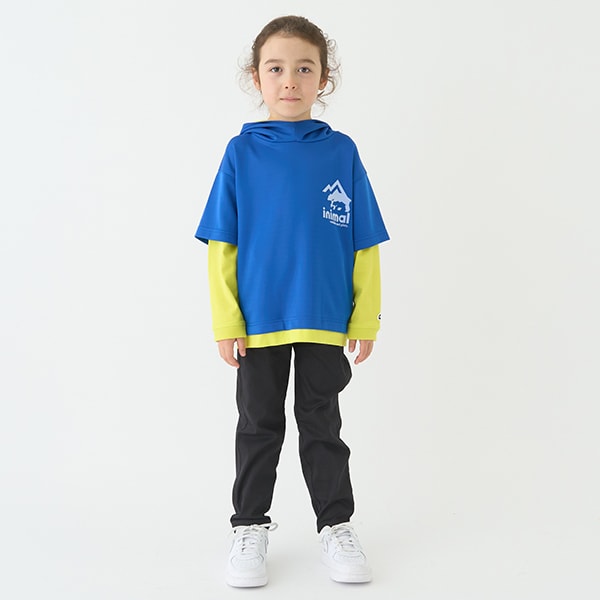 Japanese children's clothing mini #ML waterproof series quick-drying series fake two-piece tops 100-140cm boys'/girls' spring and summer TOPS