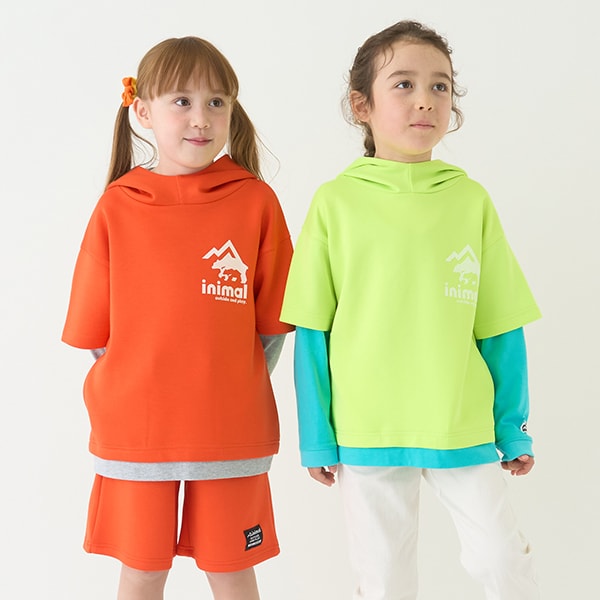 Japanese children's clothing mini #ML waterproof series quick-drying series fake two-piece tops 100-140cm boys'/girls' spring and summer TOPS