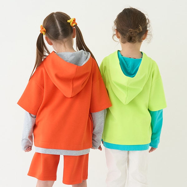Japanese children's clothing mini #ML waterproof series quick-drying series fake two-piece tops 100-140cm boys'/girls' spring and summer TOPS