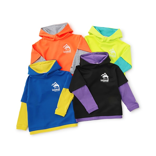 Japanese children's clothing mini #ML waterproof series quick-drying series fake two-piece tops 100-140cm boys'/girls' spring and summer TOPS