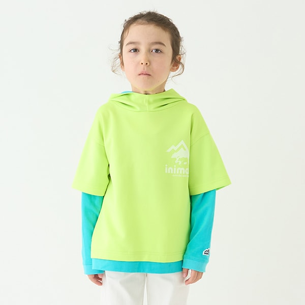 Japanese children's clothing mini #ML waterproof series quick-drying series fake two-piece tops 100-140cm boys'/girls' spring and summer TOPS