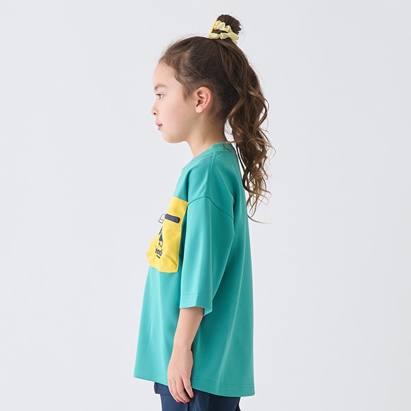 Japanese children's clothing mini#ML waterproof series zipper pocket top 90-140cm boys/girls summer TOPS