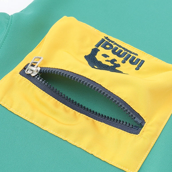 Japanese children's clothing mini#ML waterproof series zipper pocket top 90-140cm boys/girls summer TOPS