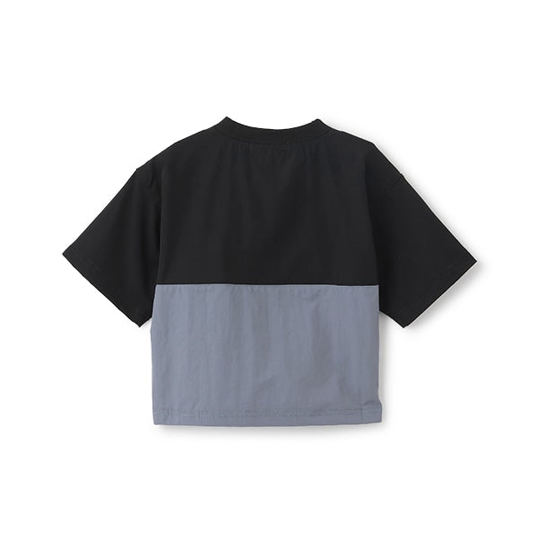 Japanese children's clothing mini#ML mountain pocket color block top 90-140cm boy's summer TOPS