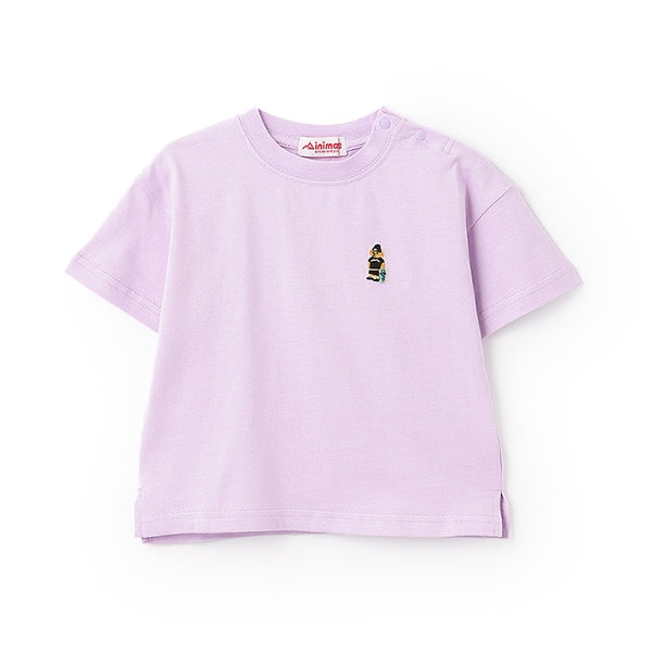 Japanese children's clothing mini#ML anti-fouling series sports embroidered bear top 90-140cm boys/girls summer TOPS