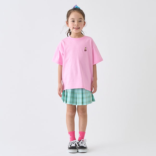 Japanese children's clothing mini#ML anti-fouling series sports embroidered bear top 90-140cm boys/girls summer TOPS