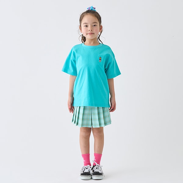 Japanese children's clothing mini#ML anti-fouling series sports embroidered bear top 90-140cm boys/girls summer TOPS