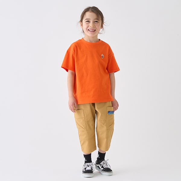 Japanese children's clothing mini#ML anti-fouling series sports embroidered bear top 90-140cm boys/girls summer TOPS