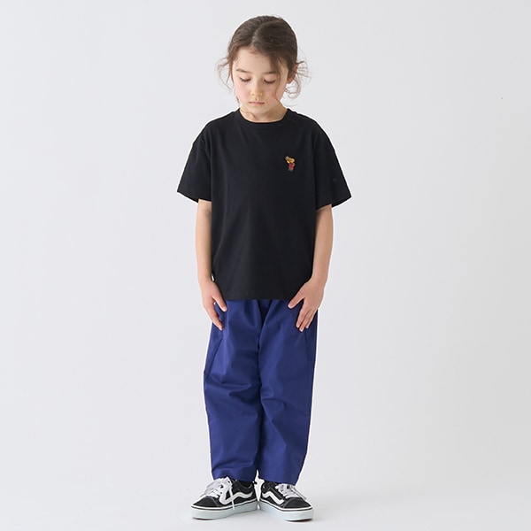 Japanese children's clothing mini#ML anti-fouling series sports embroidered bear top 90-140cm boys/girls summer TOPS