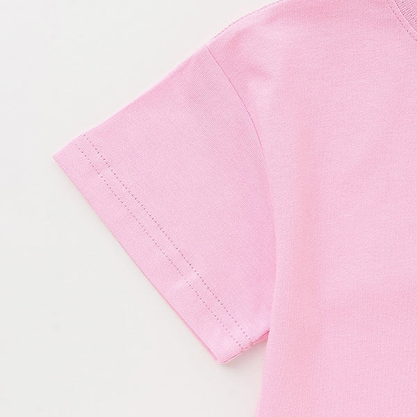 Japanese children's clothing mini#ML anti-fouling series sports embroidered bear top 90-140cm boys/girls summer TOPS