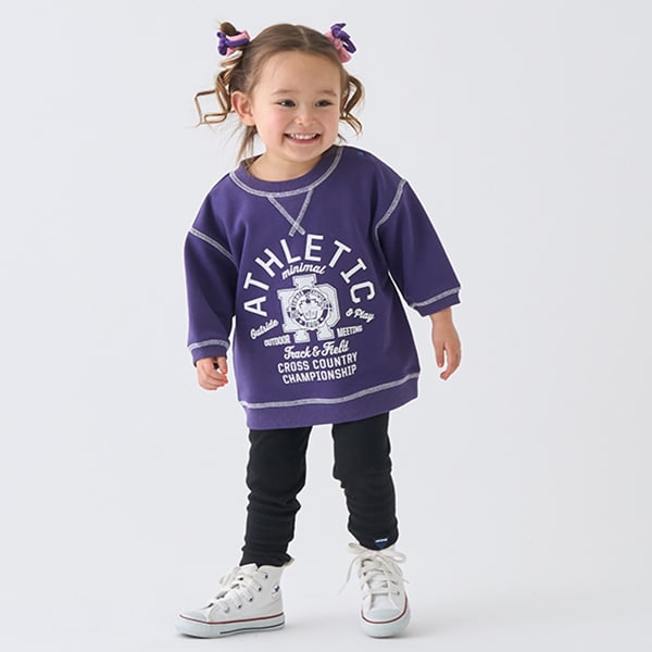 Japanese children's clothing mini#ML line letter print top 90-140cm boy's/girl's summer TOPS