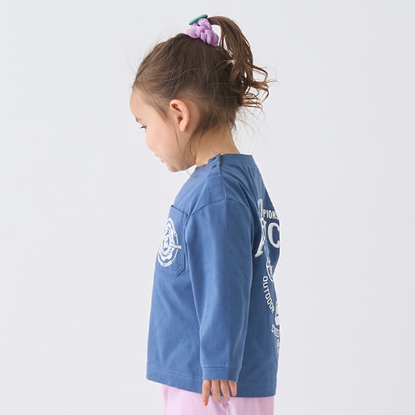 Japanese children's clothing mini #ML anti-fouling pocket top 90-140cm boys/girls spring and summer TOPS