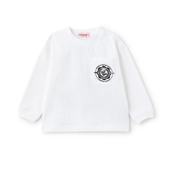 Japanese children's clothing mini #ML anti-fouling pocket top 90-140cm boys/girls spring and summer TOPS