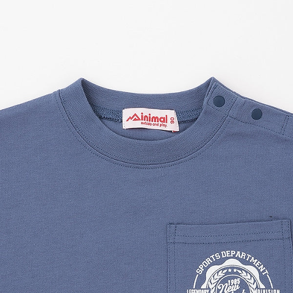 Japanese children's clothing mini #ML anti-fouling pocket top 90-140cm boys/girls spring and summer TOPS
