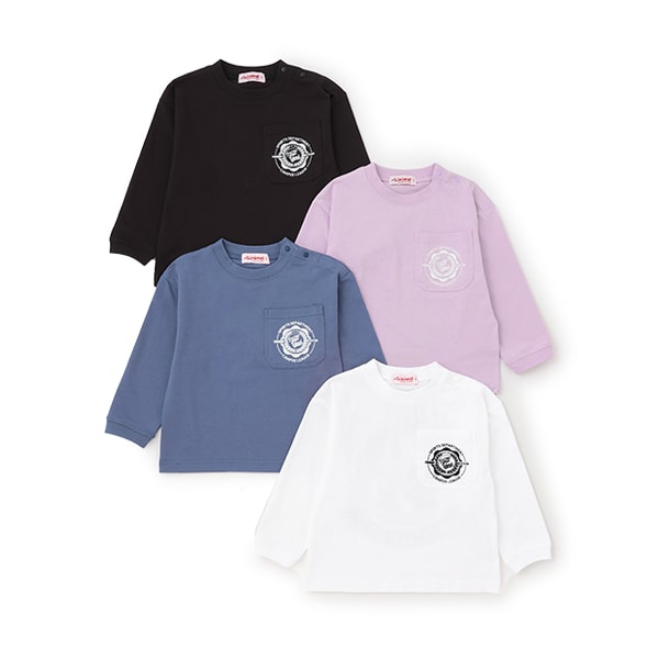 Japanese children's clothing mini #ML anti-fouling pocket top 90-140cm boys/girls spring and summer TOPS