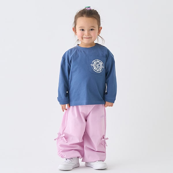 Japanese children's clothing mini #ML anti-fouling pocket top 90-140cm boys/girls spring and summer TOPS