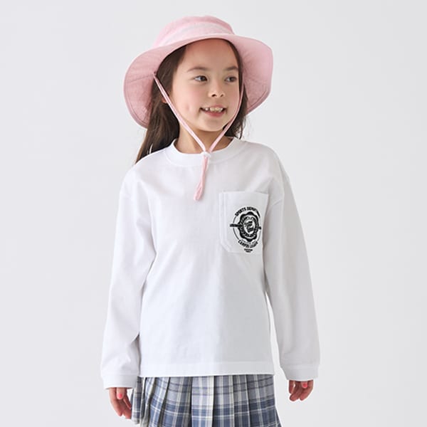 Japanese children's clothing mini #ML anti-fouling pocket top 90-140cm boys/girls spring and summer TOPS