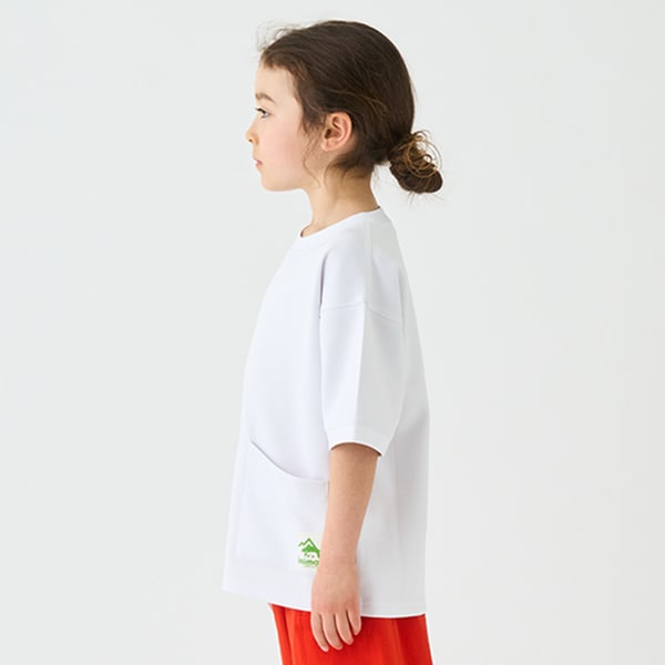 Japanese children's clothing mini#ML waterproof series water-absorbing quick-drying double-pocket top 90-140cm boys'/girls' summer TOPS