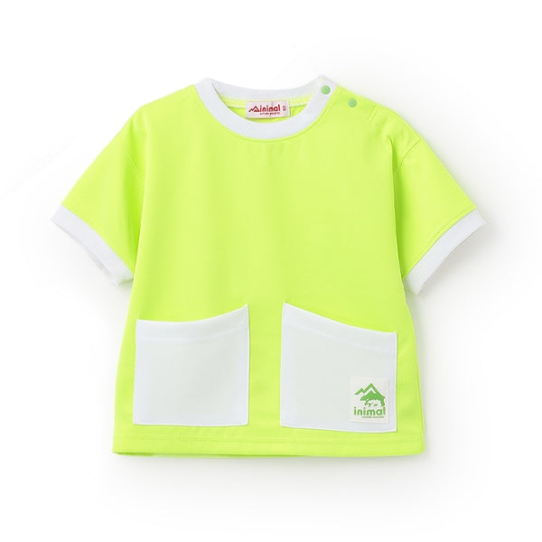 Japanese children's clothing mini#ML waterproof series water-absorbing quick-drying double-pocket top 90-140cm boys'/girls' summer TOPS