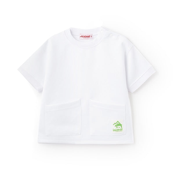 Japanese children's clothing mini#ML waterproof series water-absorbing quick-drying double-pocket top 90-140cm boys'/girls' summer TOPS