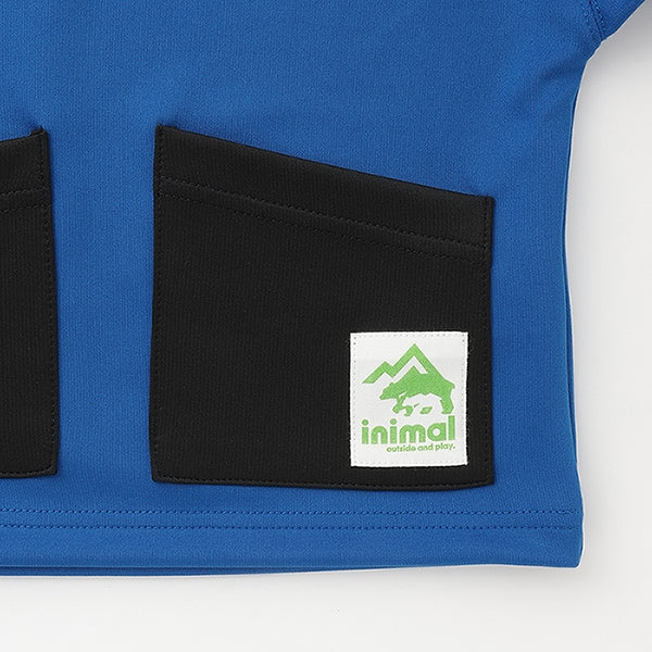 Japanese children's clothing mini#ML waterproof series water-absorbing quick-drying double-pocket top 90-140cm boys'/girls' summer TOPS