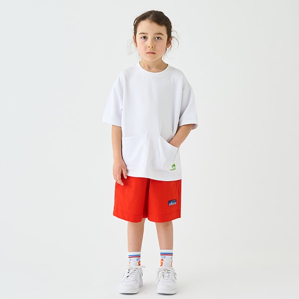 Japanese children's clothing mini#ML waterproof series water-absorbing quick-drying double-pocket top 90-140cm boys'/girls' summer TOPS