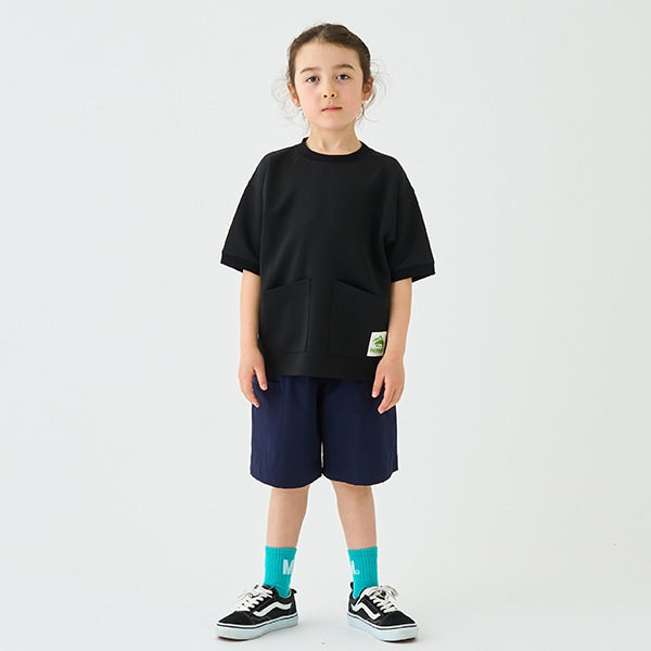 Japanese children's clothing mini#ML waterproof series water-absorbing quick-drying double-pocket top 90-140cm boys'/girls' summer TOPS