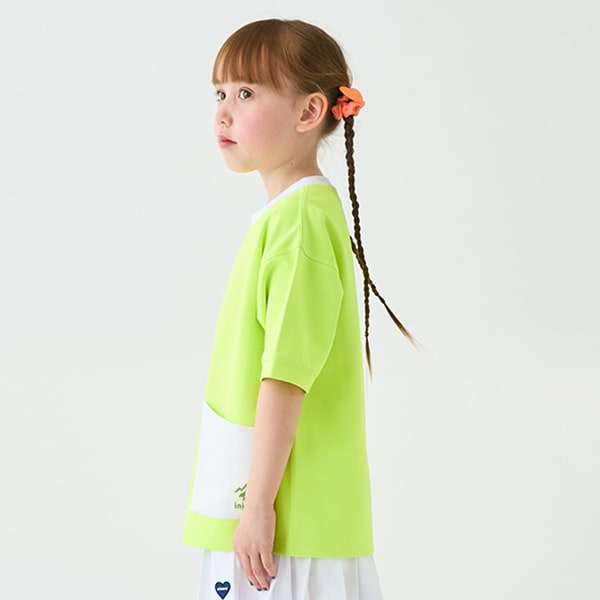 Japanese children's clothing mini#ML waterproof series water-absorbing quick-drying double-pocket top 90-140cm boys'/girls' summer TOPS