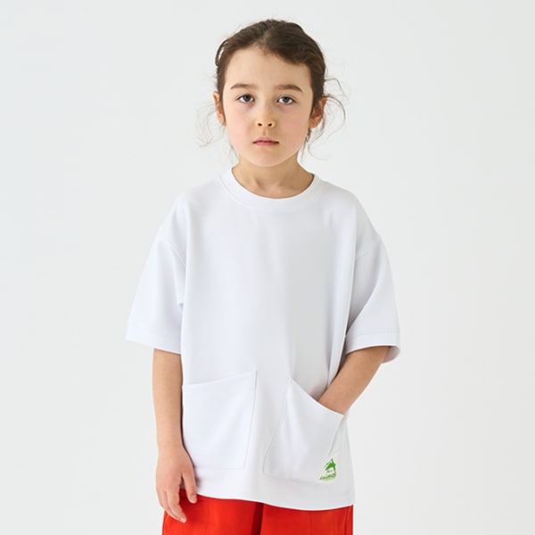 Japanese children's clothing mini#ML waterproof series water-absorbing quick-drying double-pocket top 90-140cm boys'/girls' summer TOPS