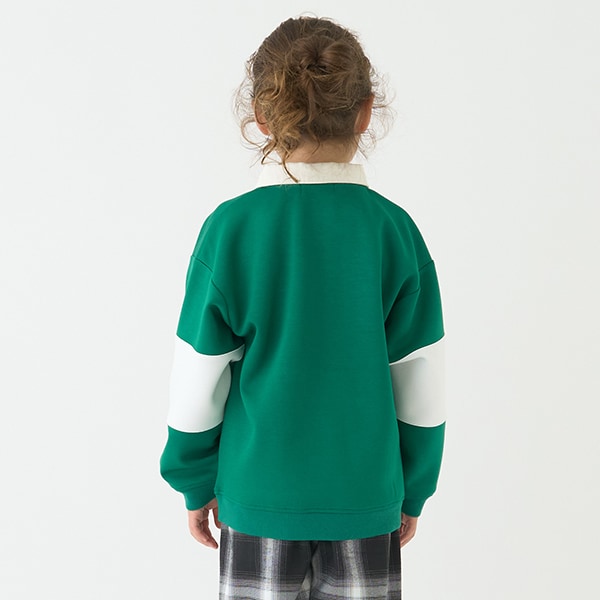 Japanese children's clothing mini #ML waterproof series quick-drying series embroidered rugby polo top 100-140cm boys/girls spring and summer TOPS