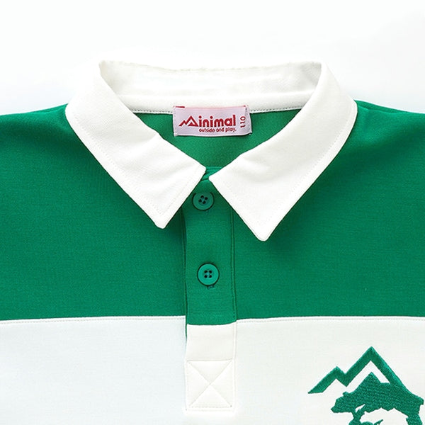 Japanese children's clothing mini #ML waterproof series quick-drying series embroidered rugby polo top 100-140cm boys/girls spring and summer TOPS